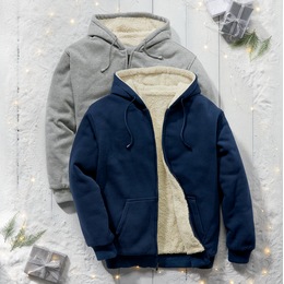 Fleece-Lined Hoodie, , large