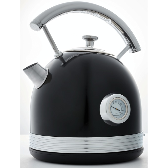 Retro Electric Kettle, Black, large