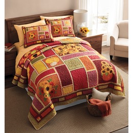Reversible Holiday Quilt and Sham, , large