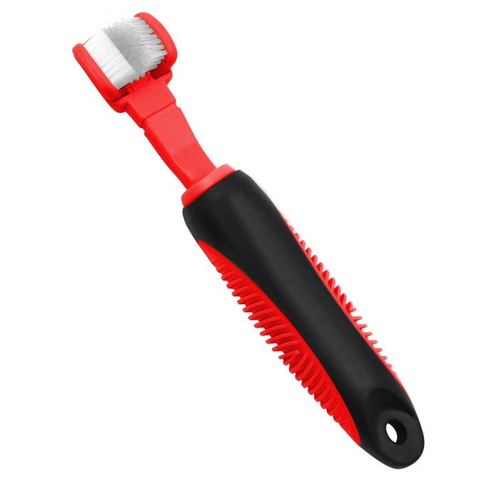 Pet Life Denta Clean Dual-Sided Action Pet Toothbrush, , large