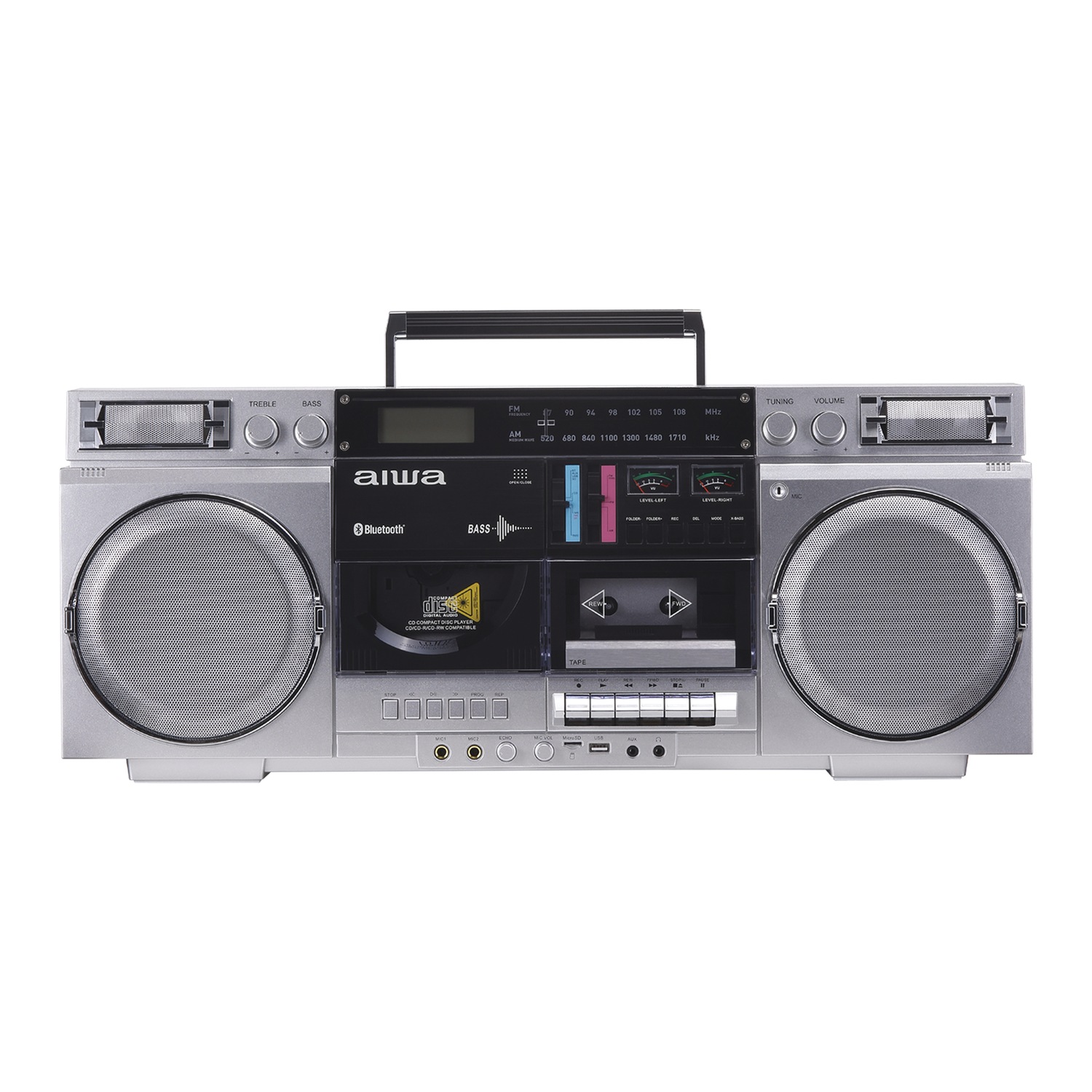 AIWA Retro Bluetooth Boom Box with CD & Cassette Player | Seventh
