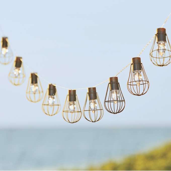 Solar Cage String Lights, , large