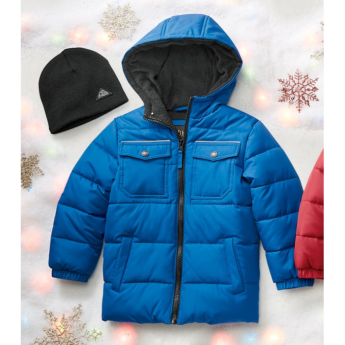 iXtreme Boys&#39; Puffer Jacket with Hat, , large