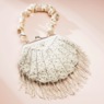 Pearl and Beaded Scalloped Bag, , large