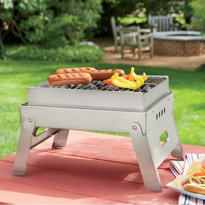 Portable Charcoal Camp Grill, , large