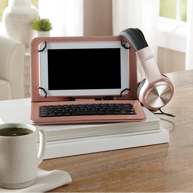 Naxa 7&quot; Tablet Bundle, Rose Gold, large