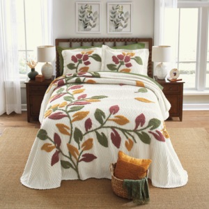 Verona Chenille Bedspread, , large