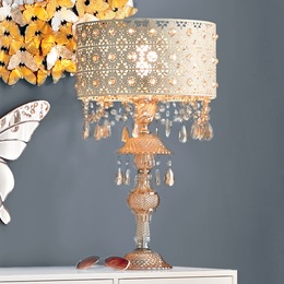 Champagne Crystal Table Lamp, , large