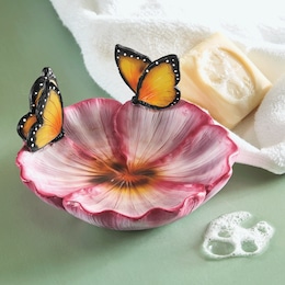 Butterfly Flower Soap Dish, , large