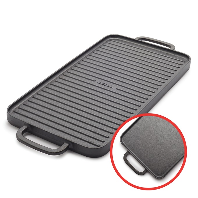 Bobby Flay by GreenPan Reversible Cast Iron Grill/Griddle Pan, , large