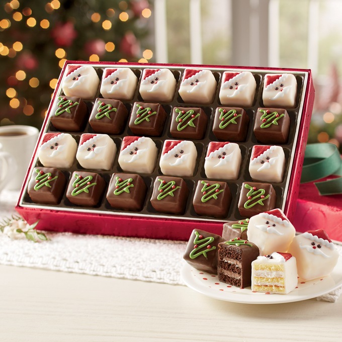 Santa & Tree Petits Fours, , large