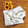 Embroidered Sunflower Hem Sheet Set, , large