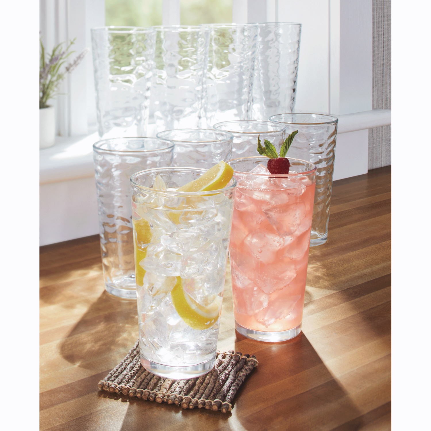 Set of 10 Origami High Ball Glasses | Seventh Avenue