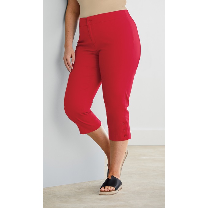 Button-Leg Capri, , large