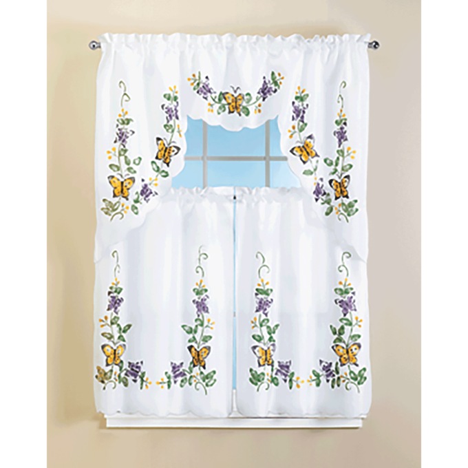 Butterfly Curtain Set, , large
