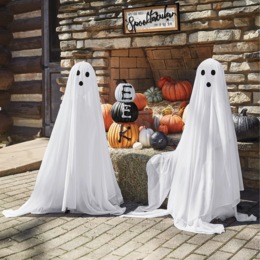 Set of 2 Lit Ghosts, , large