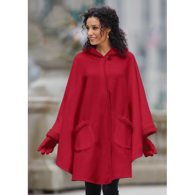Simone Sherpa Cape and Gloves Set, , large
