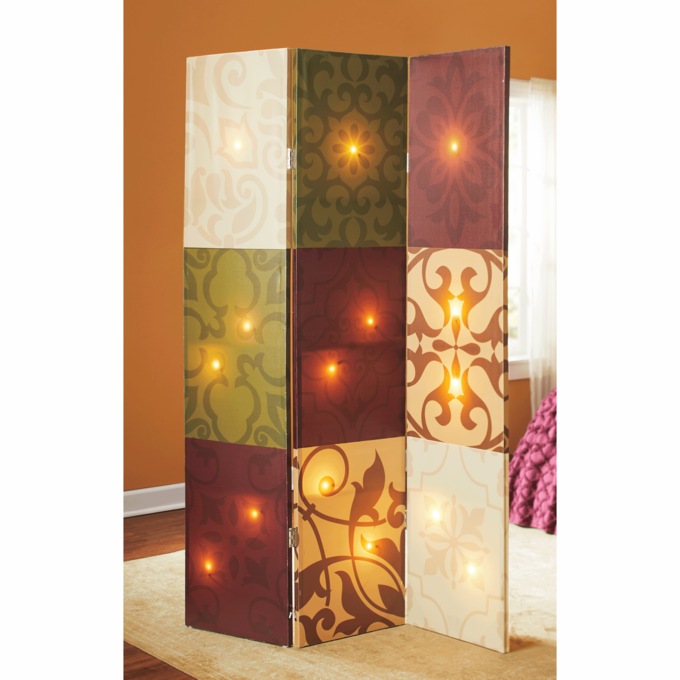 Lit Chenille Pattern Room Screen, , large