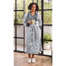 Frosted Fleece Robe, , large