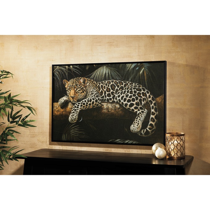 Gold Foil Big Cat Wall Art, , large