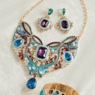 Crystal/Enamel Necklace, Hinge Bangle & Earrings -  Buy All and Save, , large
