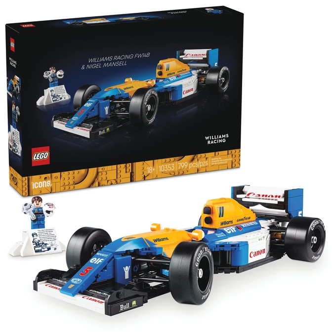 LEGO Icons Williams Racing FW14B & Nigel Mansell, Multi, large
