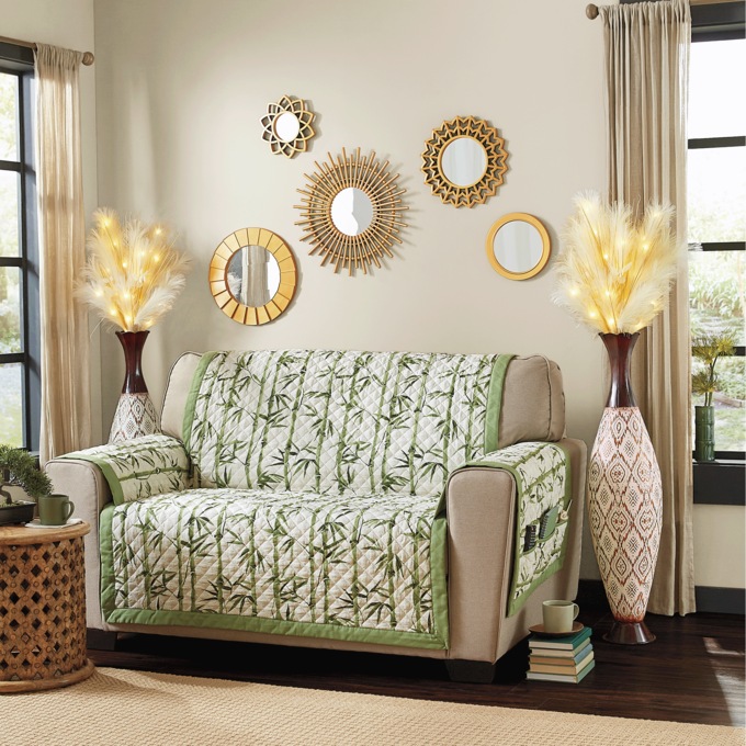 Set of 3 Lit Faux Pampas Grass, , large