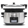 Elite Gourmet 8.5-qt. Programmable Stainless Steel Slow Cooker with Locking Lid, , large