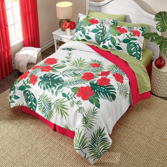 Hibiscus Comforter Set And Window Treatments Seventh Avenue