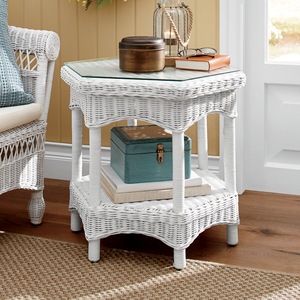 Wicker End Table, , large