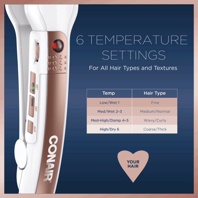 Conair 1.25" Wet Dry Hair Straightener, , large