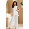 Devi Pant Set with Cowl-Neck Top and Flare-Leg Pants, , large