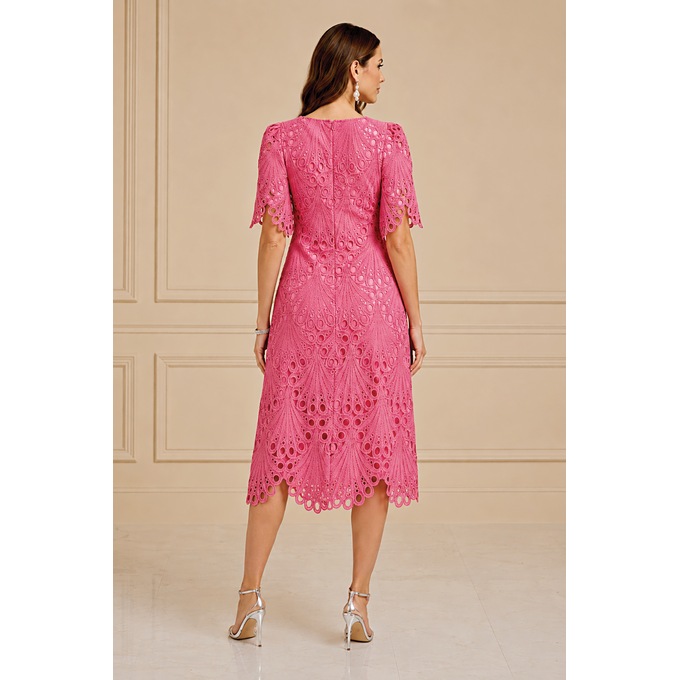 Malisa Allover Lace Women's Dress with Scallop Edging | Seventh Avenue
