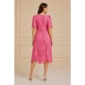 Malisa Allover Lace Women's Dress with Scallop Edging, Berry Pink, large