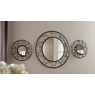 Round Gem Mirror & 2 Round Gem Mirrored Sconces - Buy All and Save, , large