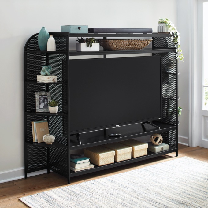 Metal Mesh TV Stand, , large