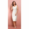 Satin Shutter and Lace Jacket Dress, Ivory, large