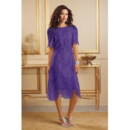 Malisa Allover Lace Women's Dress with Scallop Edging, , large