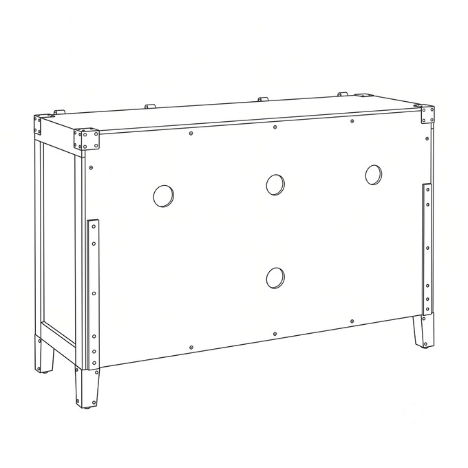 Rustic Media Stand, , large