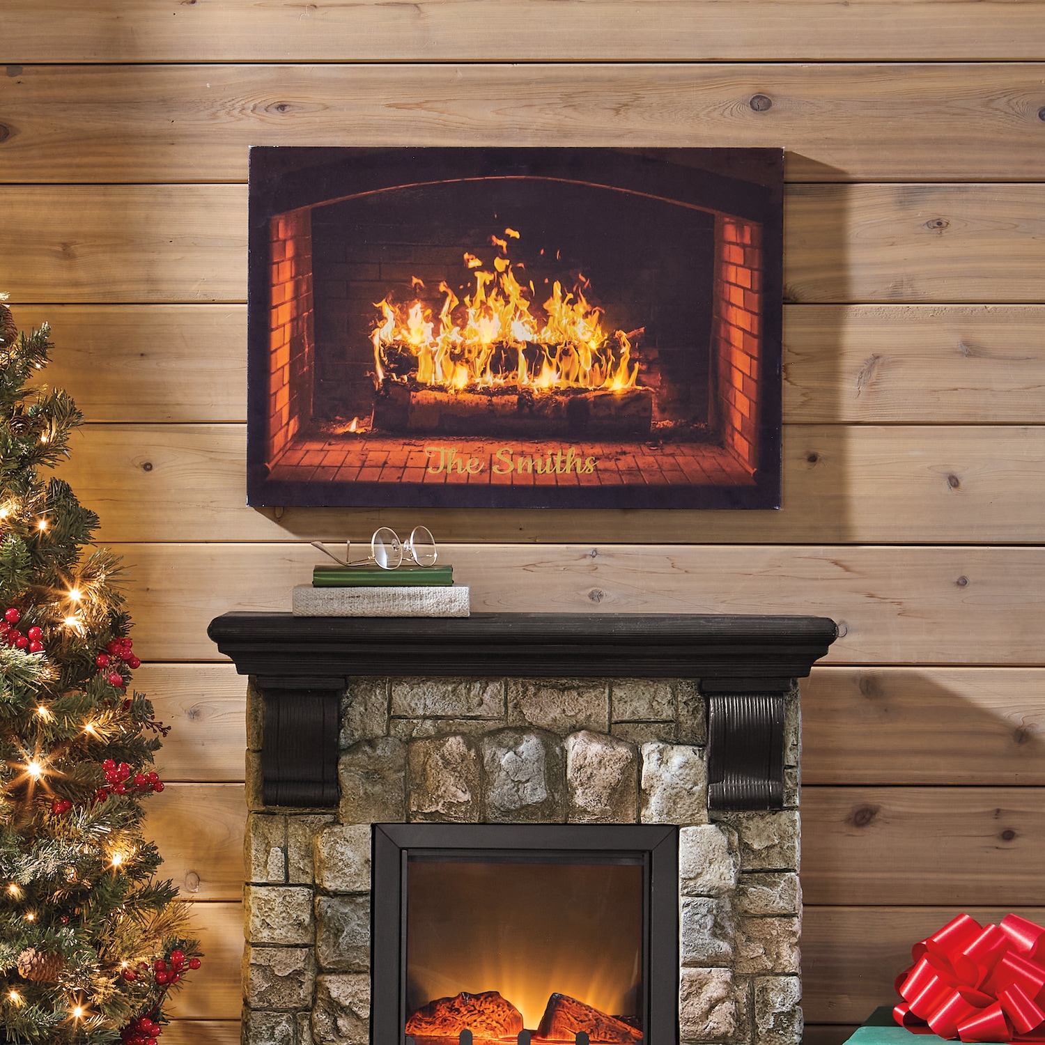 Lit Real Sound Fireplace Wall Art | Seventh Avenue