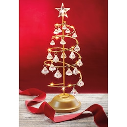 Lit Golden Christmas Tree, , large