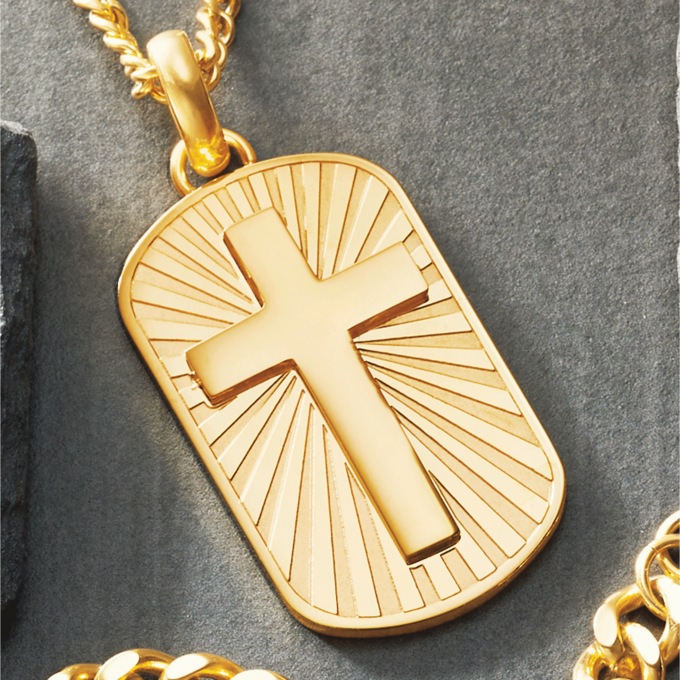 Men's Faith Necklace & Bracelet Set, , large