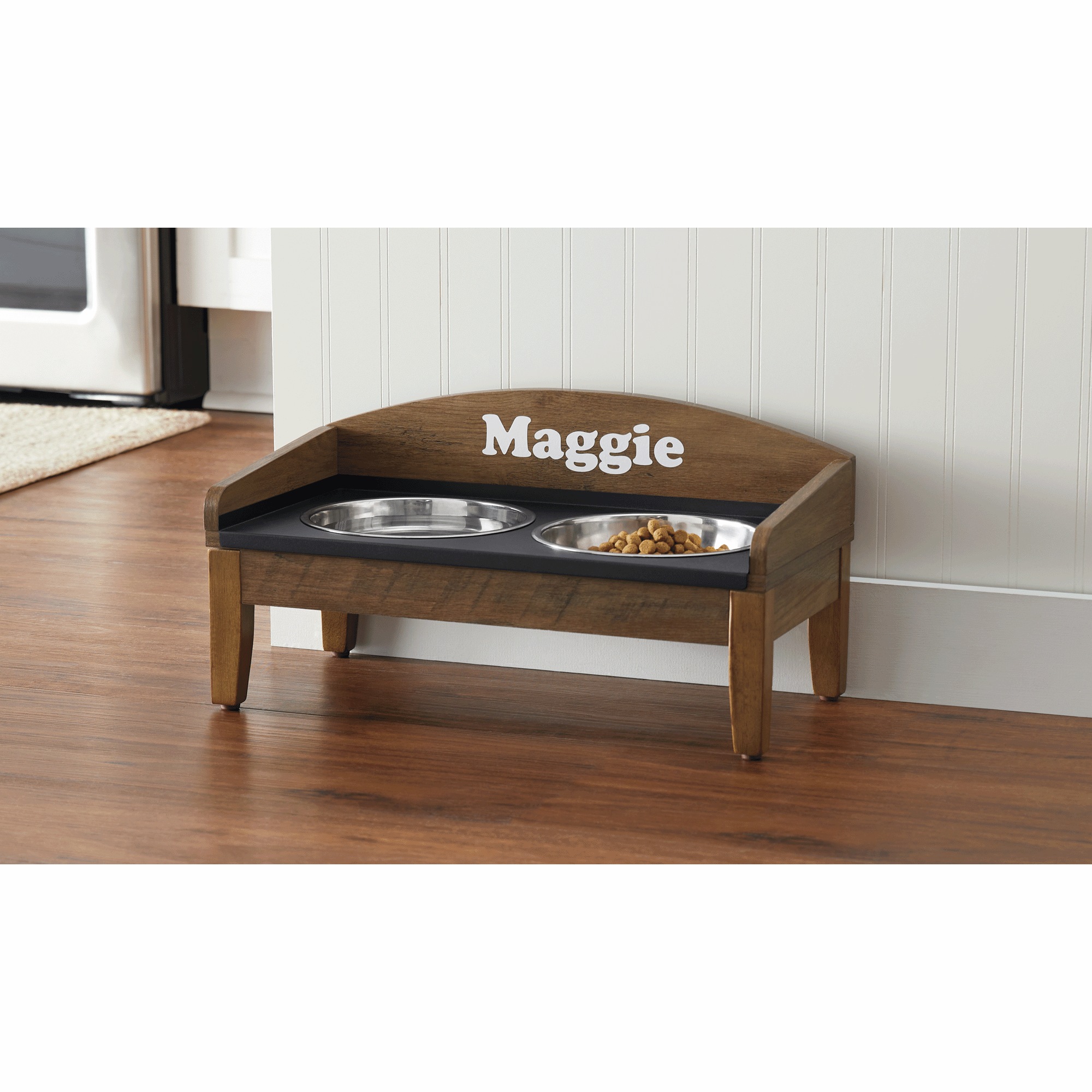 Raised Pet Feeder, Wood, large