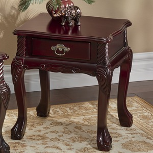 Hand-Carved End Table, , large