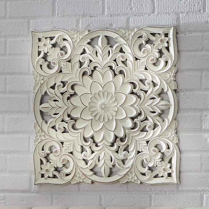 Medallion Carved Wall D&eacute;cor, , large