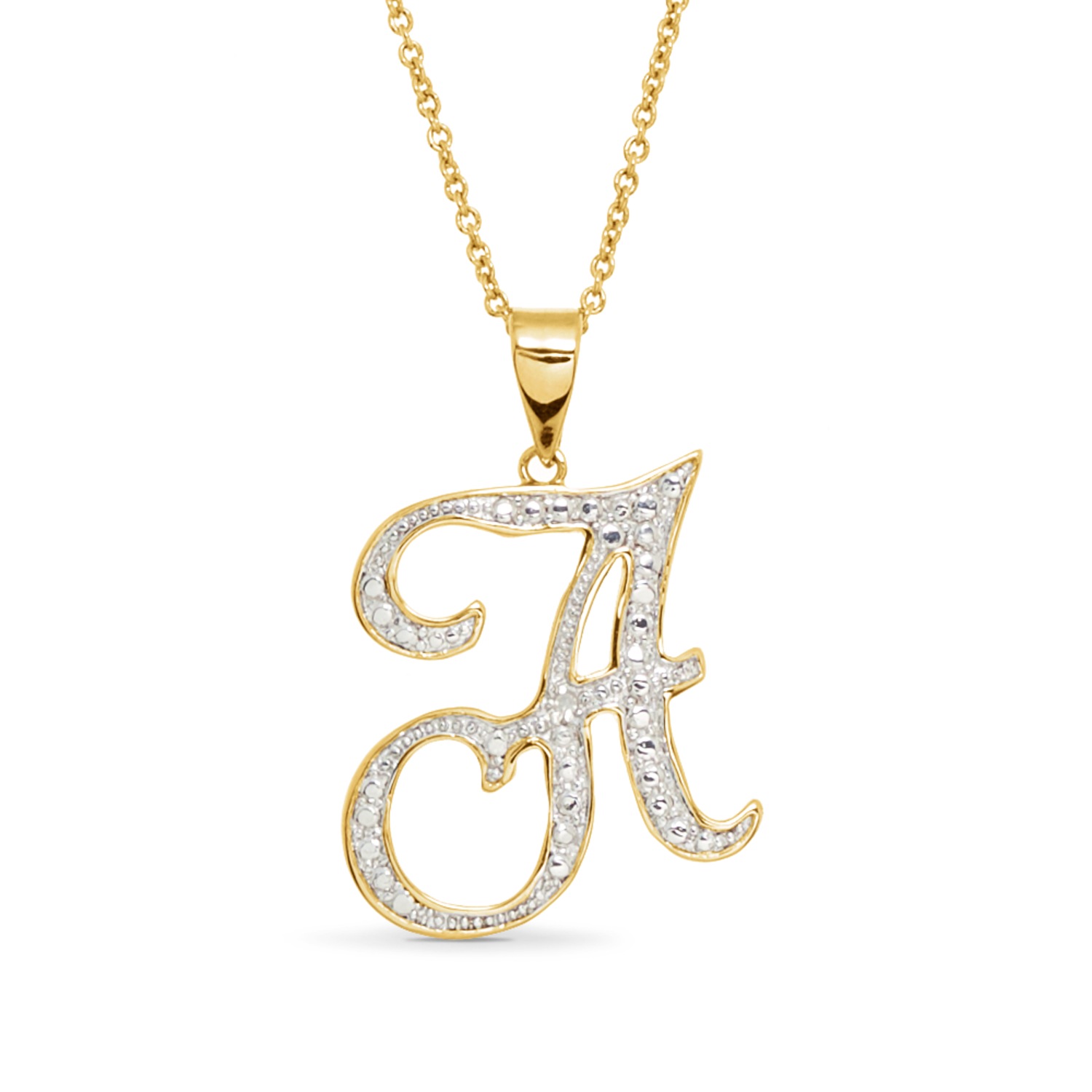 Personalized Initial Diamond Pendant Seventh Avenue