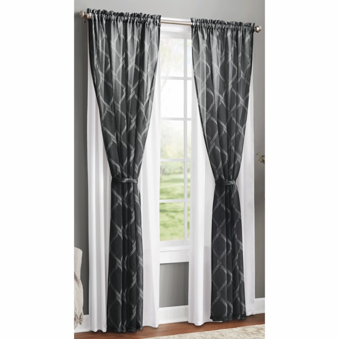 Bombay Double Layer Panel, Black, large