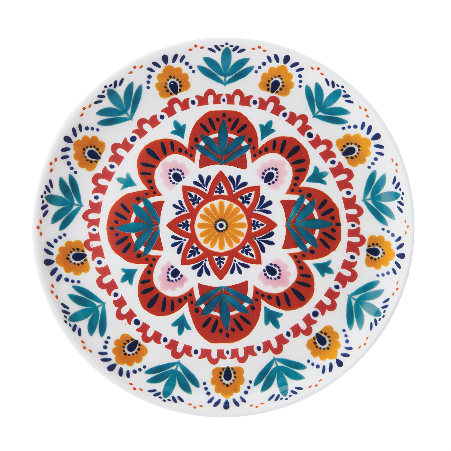Set of 4 Mikasa Painted Medallion Appetizer Plates | Seventh Avenue