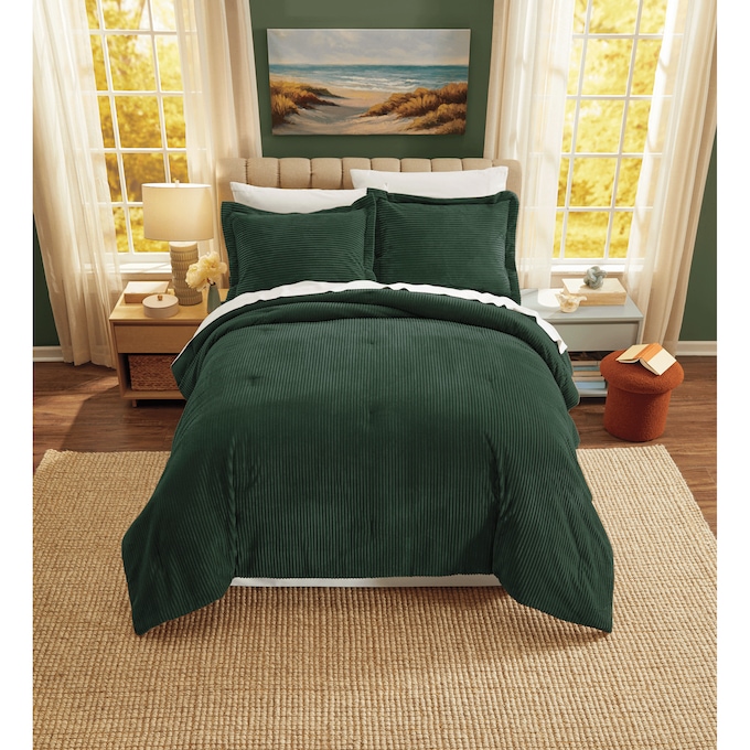 Color Connection Corduroy Down-Alternative Comforter Set, , large