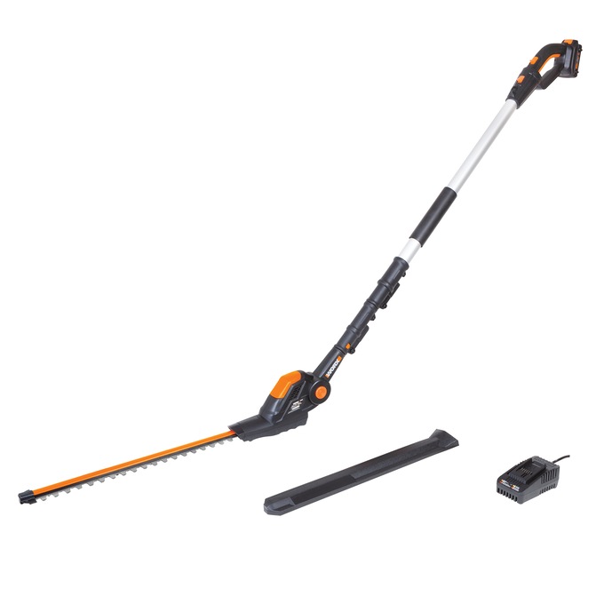 Worx 20V Power Share Cordless 20" 2-in-1 Hedge Trimmer, Black, large
